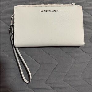 Michael Kors Cream Wristlet Clutch